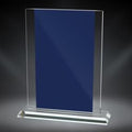 Azure Rectangle Glass, Blue