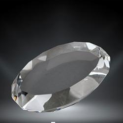Oval Crystal Paperweight